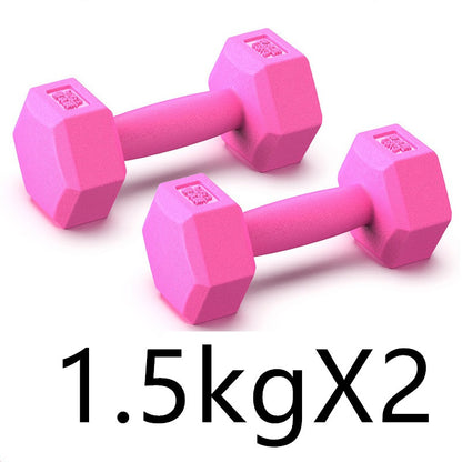 Dumbells Men'S Arm Muscle Training Household Rubberized Dumbbells Female Fitness Equipment